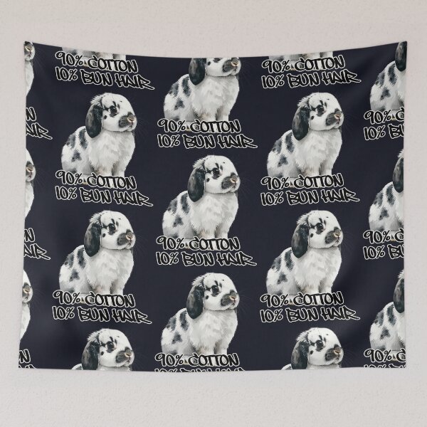 Item preview, Black and white spotted Holland lop rabbit, 90% cotton, 10% bun hair designed and sold by LiskoDesign.
