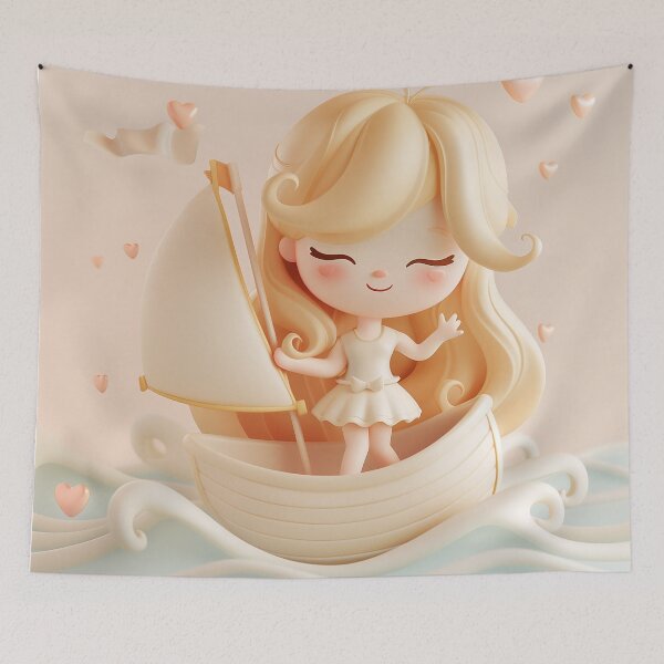 Item preview, Adorable Chibi Venus goddess illustration inspired by divine feminine energy and love.  designed and sold by GoldenChiArt.