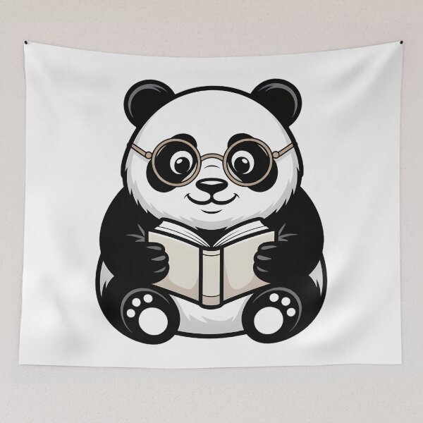 Item preview, Cute Panda Reading a Book with Glasses designed and sold by Mr-wow.