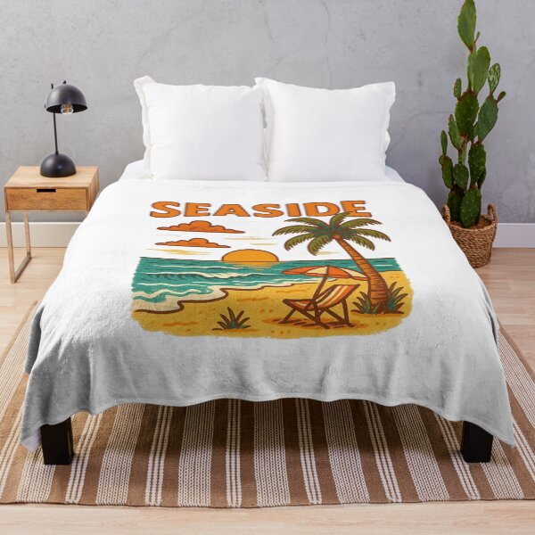 Item preview, Seaside Sunset Vintage Beach Poster Design. designed and sold by The-T-In-Retro.