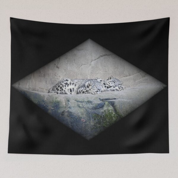 Item preview, Snow leopard cub – Sleeping on the rock / Swiss Artwork Photography designed and sold by Raphael Wolf.