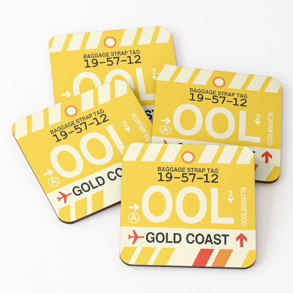 Item preview, OOL Gold Coast • Airport Code Art • Jet Age Design designed and sold by YHMDesigns.