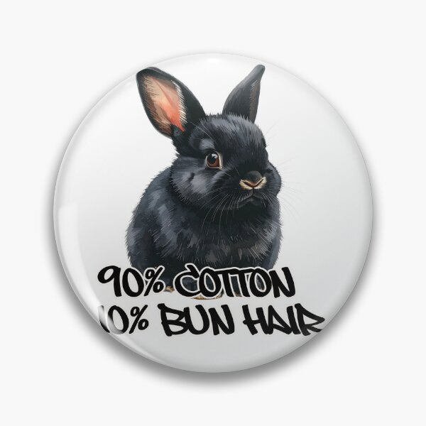 Item preview, Small black dwarf rabbit, 90% cotton, 10% bun hair designed and sold by LiskoDesign.