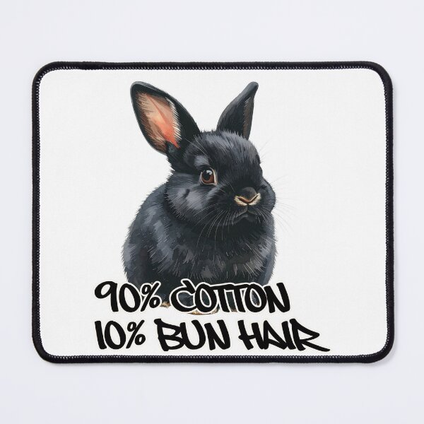 Item preview, Small black dwarf rabbit, 90% cotton, 10% bun hair designed and sold by LiskoDesign.