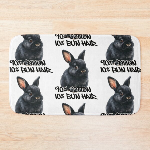 Item preview, Small black dwarf rabbit, 90% cotton, 10% bun hair designed and sold by LiskoDesign.