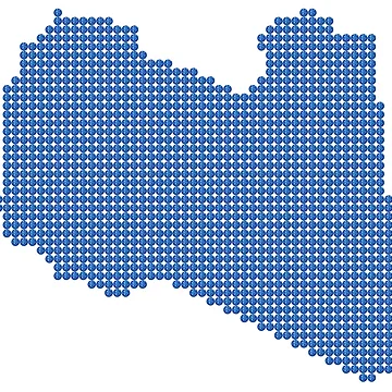Artwork thumbnail, Blue Rhinestone Libya by TheIconSmith