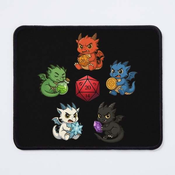 Item preview, Chromatic Chibi Dragon D20 TTRPG Dice designed and sold by TheGuildhall.