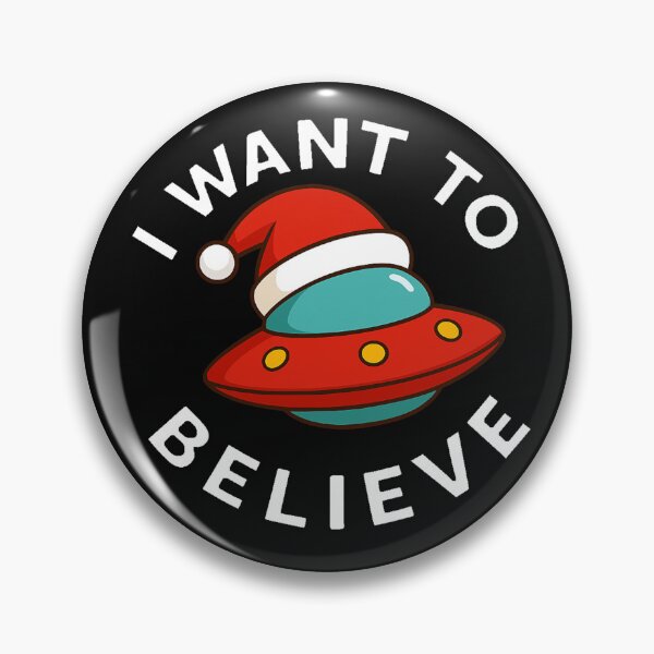 Item preview, I want believe funny ufo with santa hat designed and sold by JamesDunican.