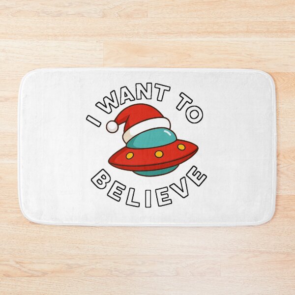 Item preview, I want believe funny ufo with santa hat designed and sold by JamesDunican.