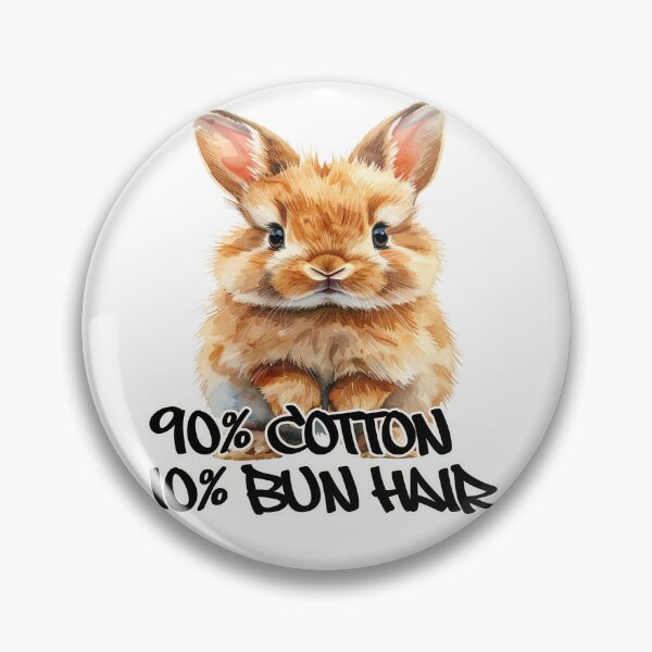 Item preview, Brown and white lionhead rabbit standing on hind legs, 90% cotton, 10% bun hair designed and sold by LiskoDesign.
