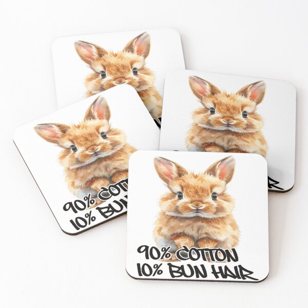 Item preview, Brown and white lionhead rabbit standing on hind legs, 90% cotton, 10% bun hair designed and sold by LiskoDesign.