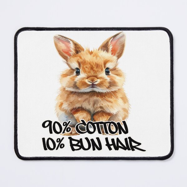 Item preview, Brown and white lionhead rabbit standing on hind legs, 90% cotton, 10% bun hair designed and sold by LiskoDesign.