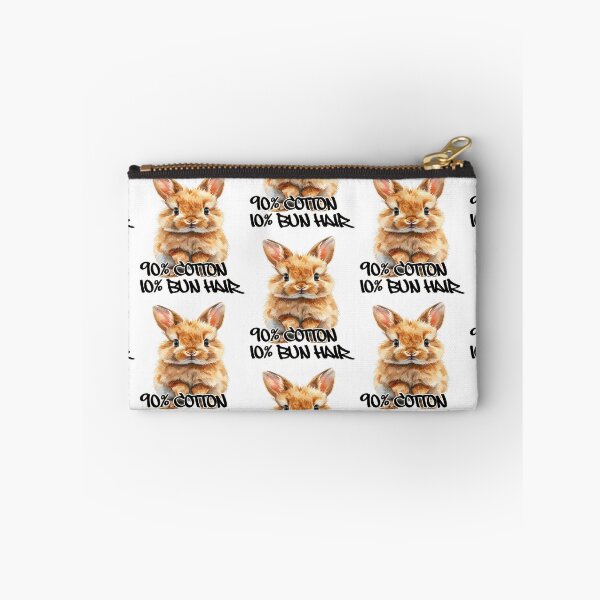 Item preview, Brown and white lionhead rabbit standing on hind legs, 90% cotton, 10% bun hair designed and sold by LiskoDesign.