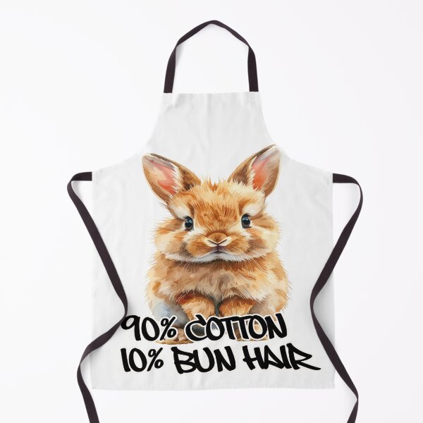 Item preview, Brown and white lionhead rabbit standing on hind legs, 90% cotton, 10% bun hair designed and sold by LiskoDesign.