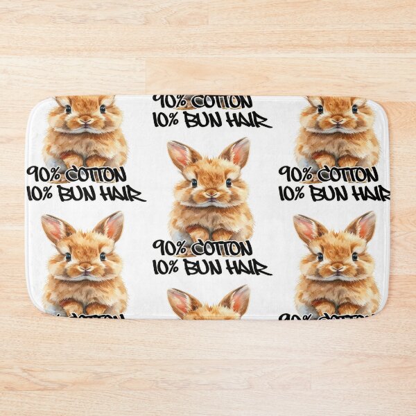 Item preview, Brown and white lionhead rabbit standing on hind legs, 90% cotton, 10% bun hair designed and sold by LiskoDesign.