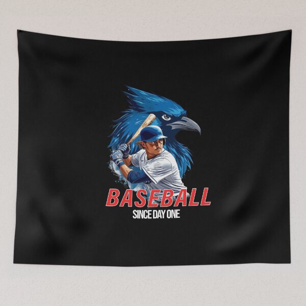Item preview, Baseball Since Day One – Blue Bird Inspired Sports T-Shirt designed and sold by Graphic Therapist.