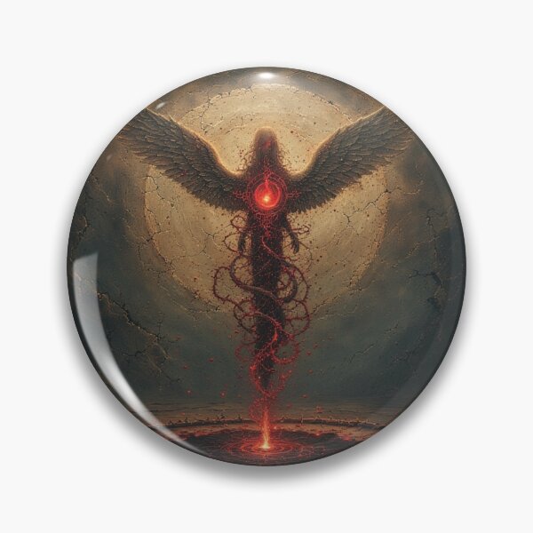 Item preview, Apocalyptic Judgment Angel | Dark Fantasy Art Print | Fiery Occult Sigil designed and sold by Eden Underground Radio (Official Merch).