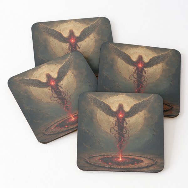 Item preview, Apocalyptic Judgment Angel | Dark Fantasy Art Print | Fiery Occult Sigil designed and sold by David R Sawin The Architects Of Eden.