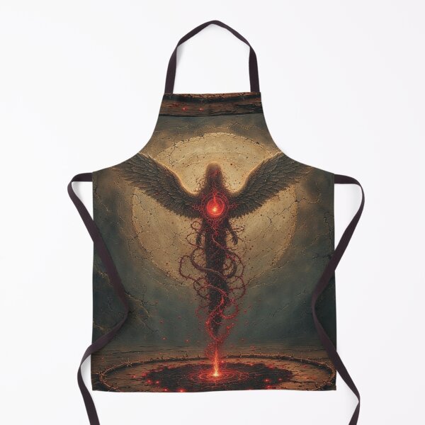 Item preview, Apocalyptic Judgment Angel | Dark Fantasy Art Print | Fiery Occult Sigil designed and sold by Eden Underground Radio (Official Merch).