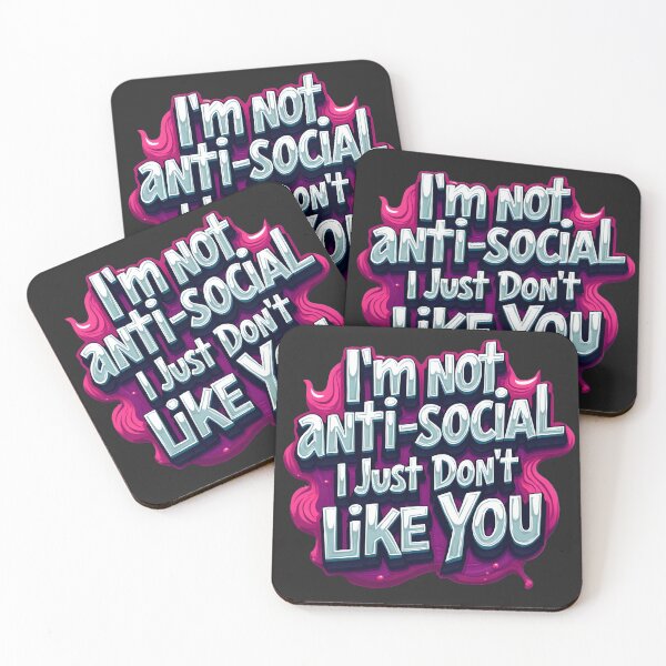 Item preview, Antisocial Funny Design designed and sold by PrintandJoy.