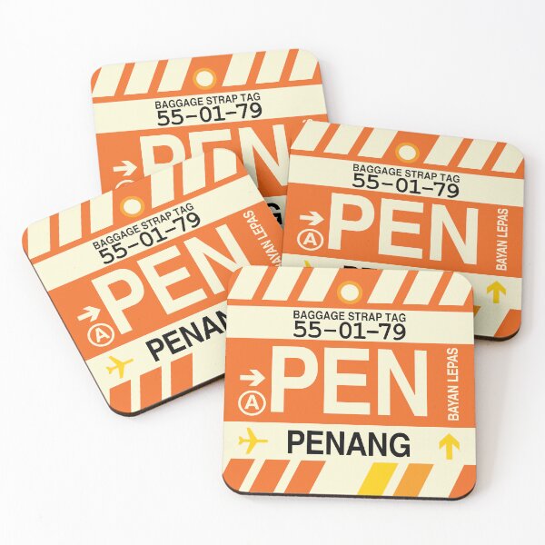 Item preview, PEN Penang • Airport Code Art • Jet Age Design designed and sold by YHMDesigns.