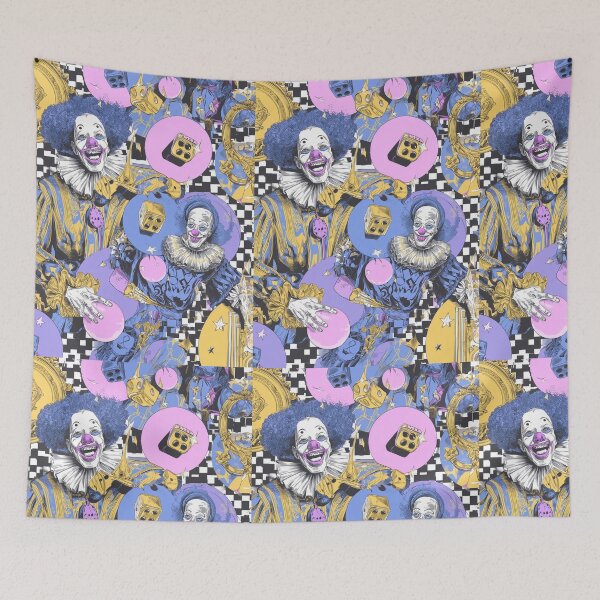 Item preview, Surreal Circus Chaos – Clowncore Collage Design designed and sold by weirdfishes123.