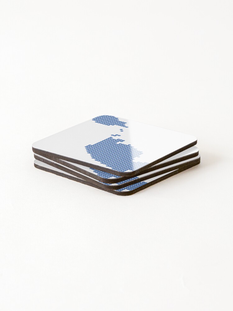 Thumbnail 4 of 5, Coasters (Set of 4), Blue Rhinestone Malta designed and sold by TheIconSmith.