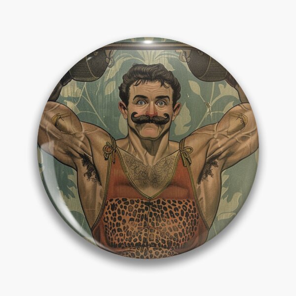 Item preview, Vintage Circus Strongman – Retro Muscle Man Poster Art designed and sold by weirdfishes123.