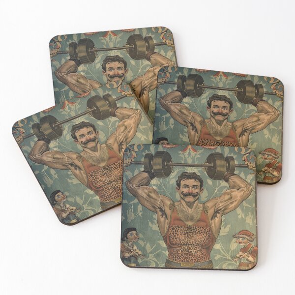 Item preview, Vintage Circus Strongman – Retro Muscle Man Poster Art designed and sold by weirdfishes123.