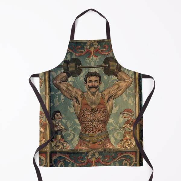 Item preview, Vintage Circus Strongman – Retro Muscle Man Poster Art designed and sold by weirdfishes123.