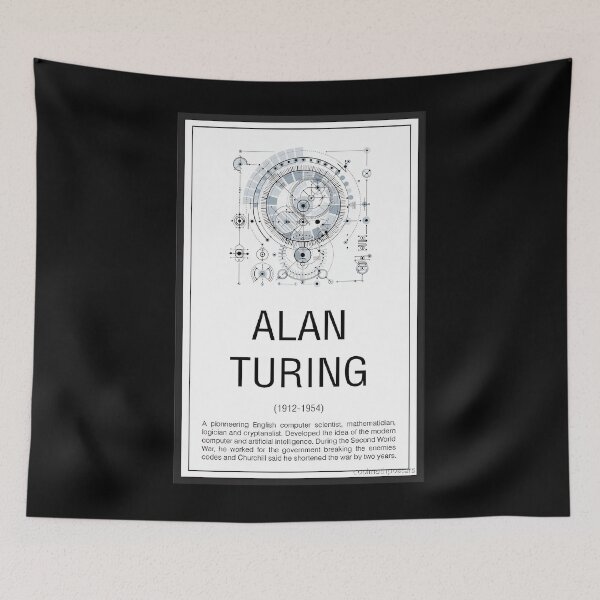 Item preview, Computing Pioneer Portrait — Turing designed and sold by SigneWamhoff.