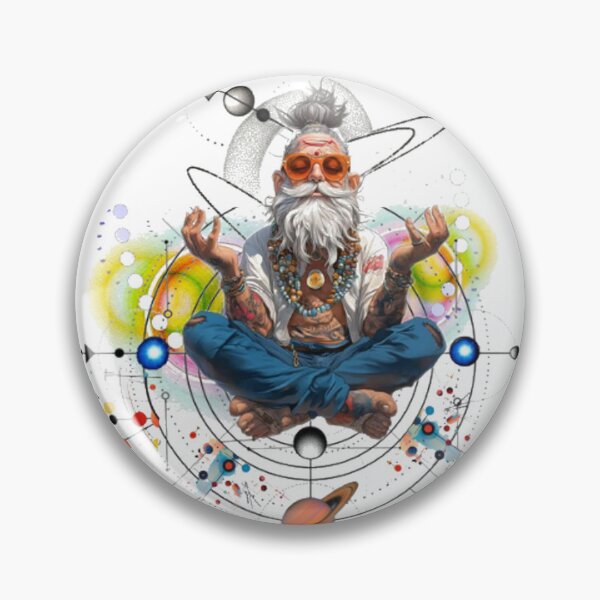 Item preview, Yoga Old Man In Space, Doing Meditation designed and sold by Rosa1977.