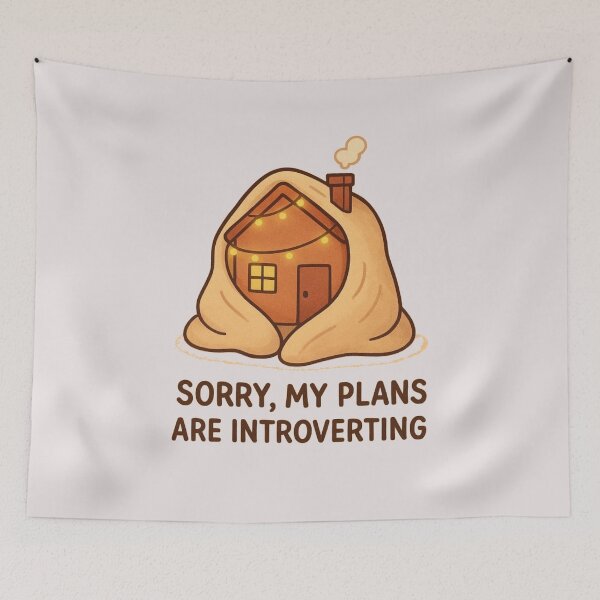 Item preview, Sorry My Plans Are Introverting T-Shirt | Cozy Homebody Tee designed and sold by KDesignCrafts.