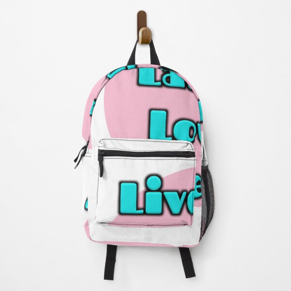 Item preview, Live Laugh Love Learn - Whimsical Inspirational Quote Typography Print in Pink & Blue designed and sold by Faali950.