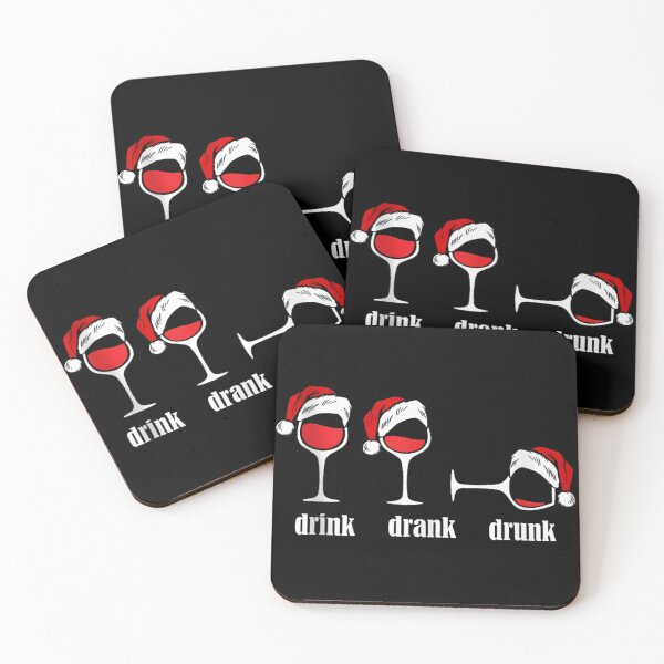 Item preview, Funny Christmas Wine Drink Drank Drunk Santa Hat Humor Holiday designed and sold by AnsadoWinu.