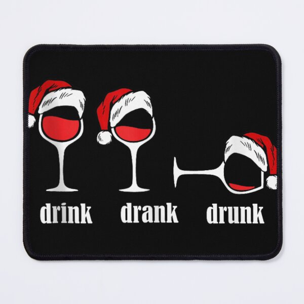 Item preview, Funny Christmas Wine Drink Drank Drunk Santa Hat Humor Holiday designed and sold by AnsadoWinu.