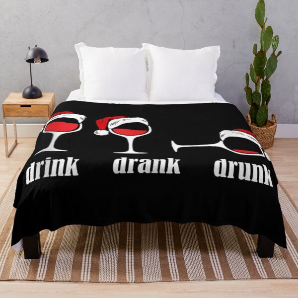 Item preview, Funny Christmas Wine Drink Drank Drunk Santa Hat Humor Holiday designed and sold by AnsadoWinu.