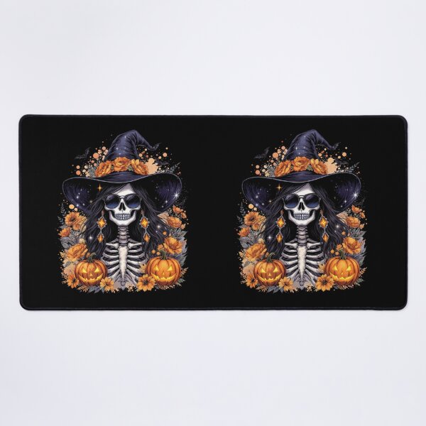 Item preview, Halloween Skeleton Girl with Pumpkins | Gothic Witch Aesthetic Design designed and sold by ColorSplash123.