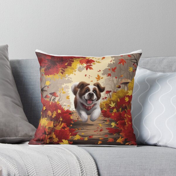 Item preview, St Bernard in Autumn Leaves designed and sold by NeatThingLover.