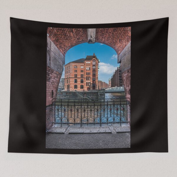 Item preview, View of Hamburg's Speicherstadt from elbvue designed and sold by elbvue.