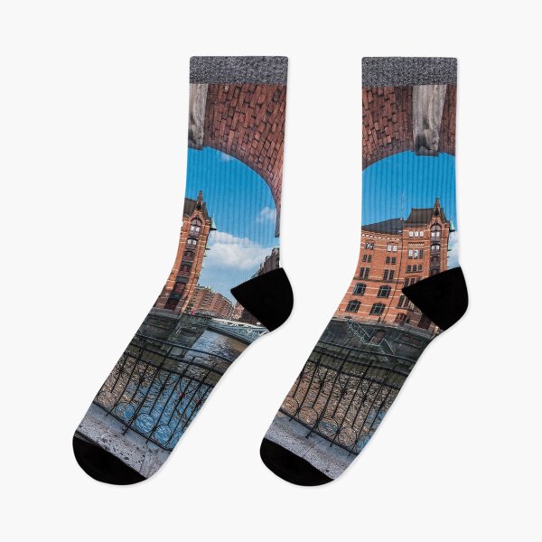 Item preview, View of Hamburg's Speicherstadt from elbvue designed and sold by elbvue.