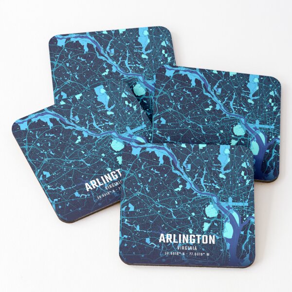 Item preview, Arlington Midnight City Map designed and sold by HomeLivingCo.