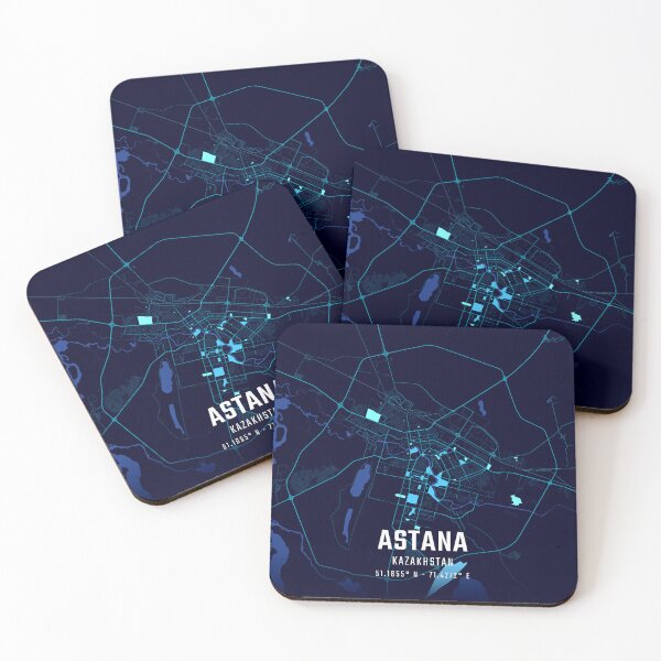 Item preview, Astana Midnight City Map designed and sold by HomeLivingCo.