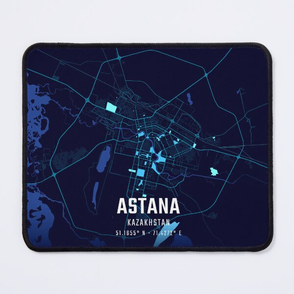 Item preview, Astana Midnight City Map designed and sold by HomeLivingCo.
