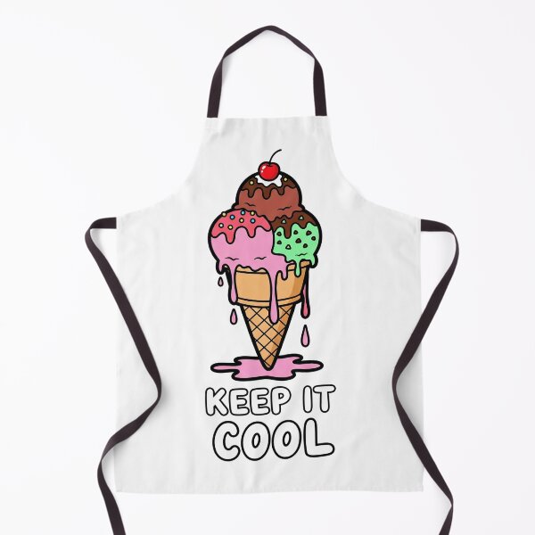 Item preview, Dripping Ice Cream Cone Cartoon with Keep It Cool Text. designed and sold by The-T-In-Retro.
