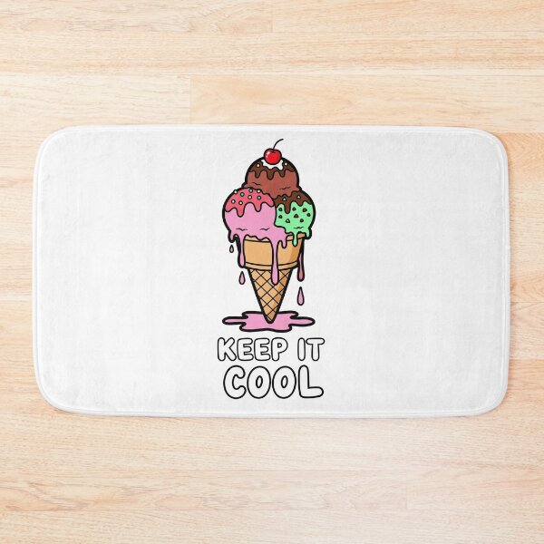 Item preview, Dripping Ice Cream Cone Cartoon with Keep It Cool Text. designed and sold by The-T-In-Retro.