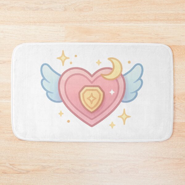 Item preview, Celestial Armor Sticker | Heart Shield with Wings & Moon | Soft Protection Charm | Pastel Spiritual Aesthetic designed and sold by HerDreamCodes.