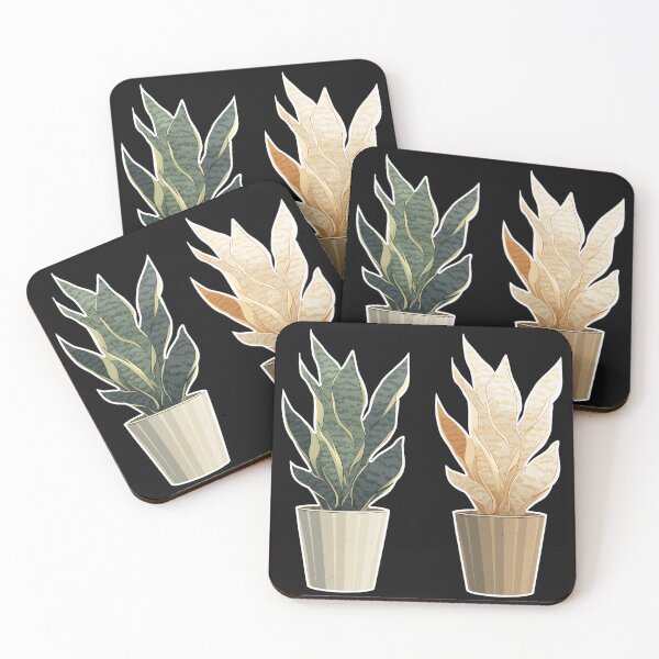Item preview, Zen Snake Plant for black background | Minimalist & Air Purifying Plant Art designed and sold by Artania21.