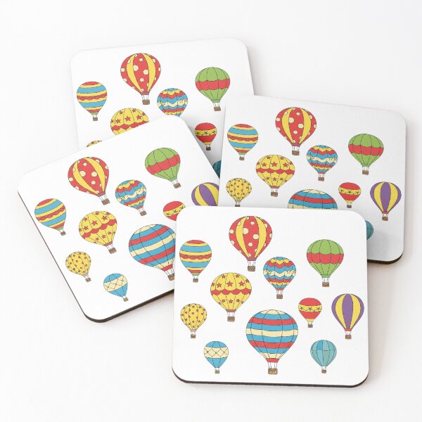 Item preview, Colourful Cartoon Hot Air Balloons Collection designed and sold by The-T-In-Retro.