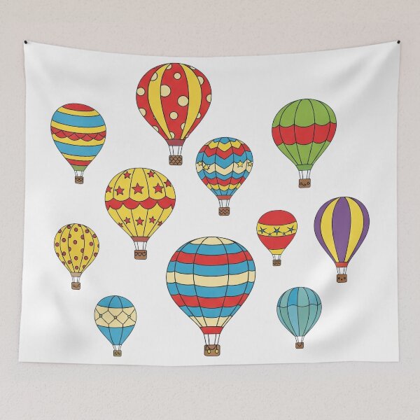 Item preview, Colourful Cartoon Hot Air Balloons Collection designed and sold by The-T-In-Retro.
